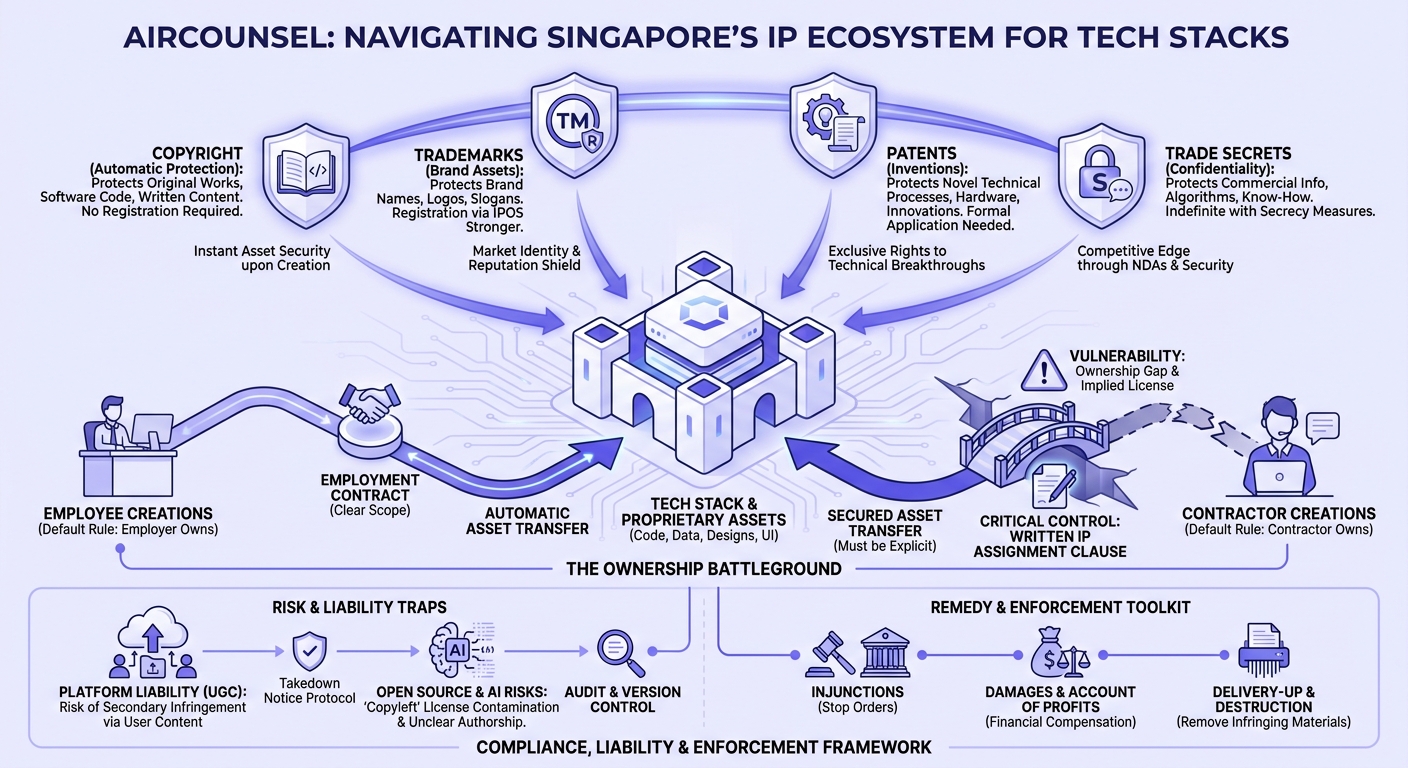 Infographic: How to Protect Your Tech Stack Under Singapore IP Law