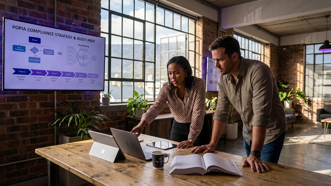 Secure digital workspace representing protected data infrastructure