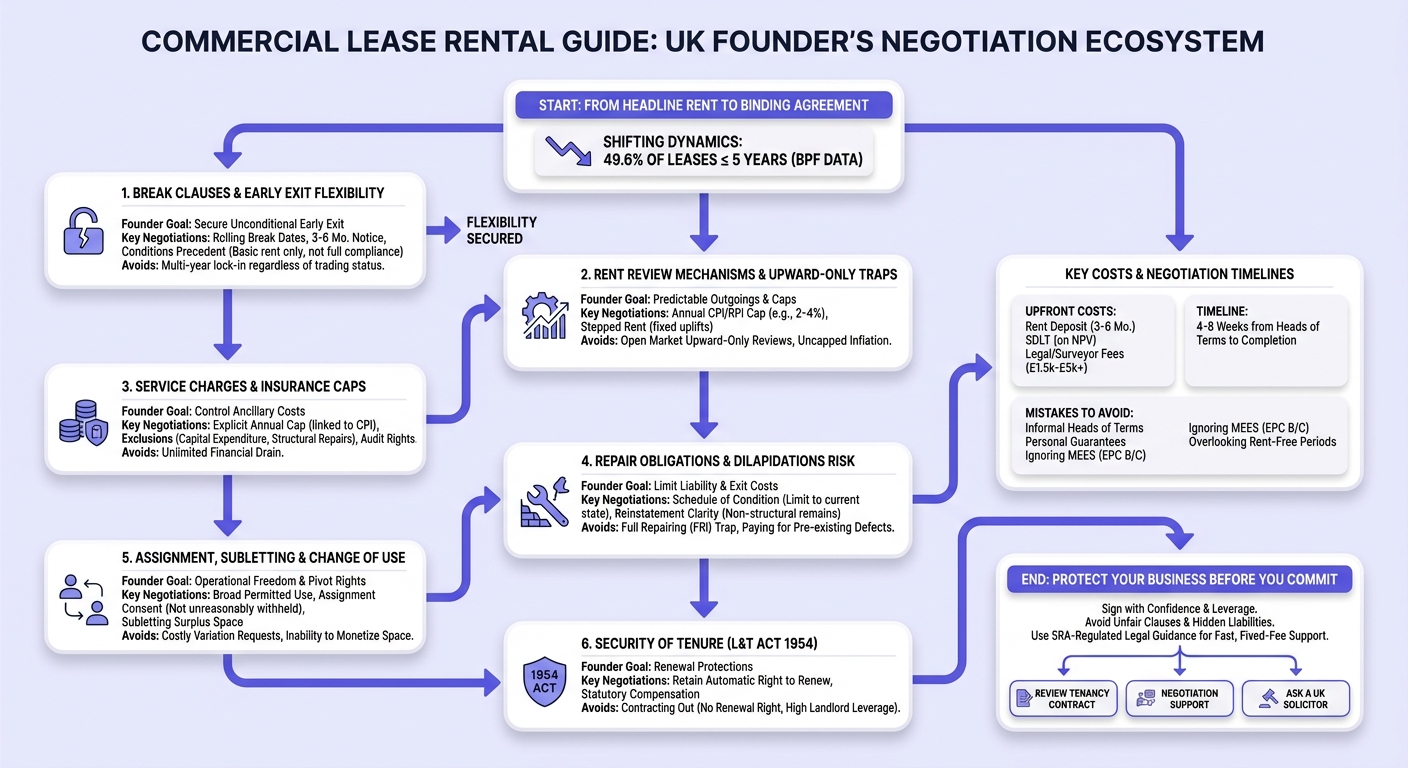 Infographic: Commercial Lease Rental Guide: 6 Critical Clauses UK Founders Must Negotiate