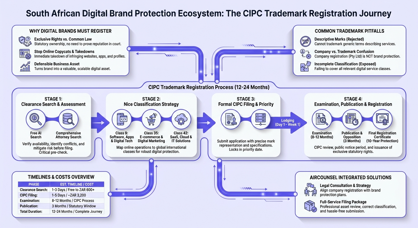 Infographic: How to Register a Trademark with the CIPC to Protect Your Digital Brand in South Africa